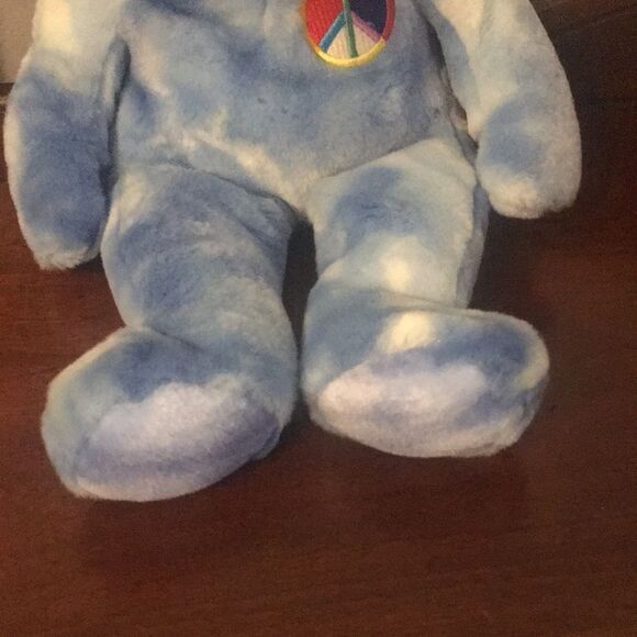Ty Blue Beanie Buddy Peace 2003 Bear - Picture 4 of 11
